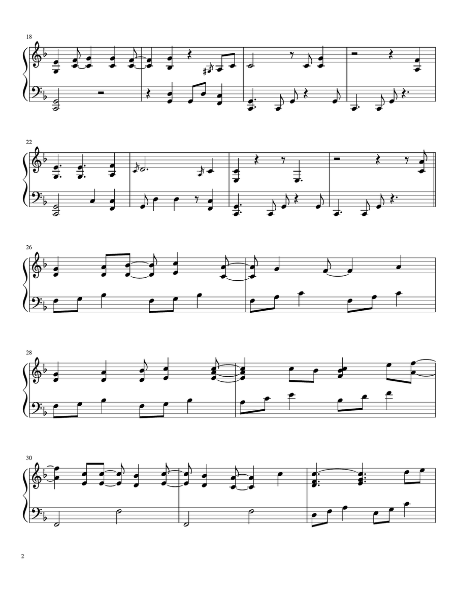 Live To Tell Piano Solo scores gallery preview page 2