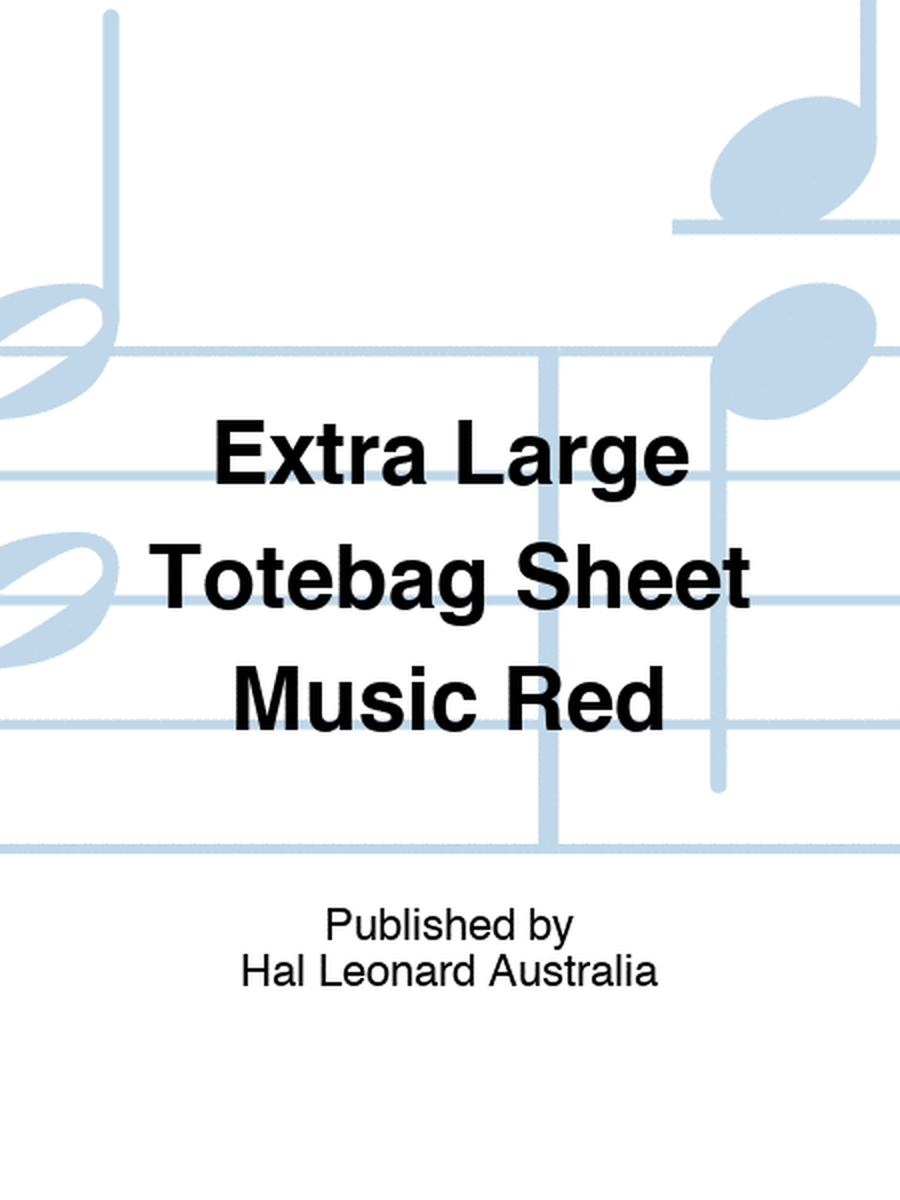 Extra Large Totebag Sheet Music Red