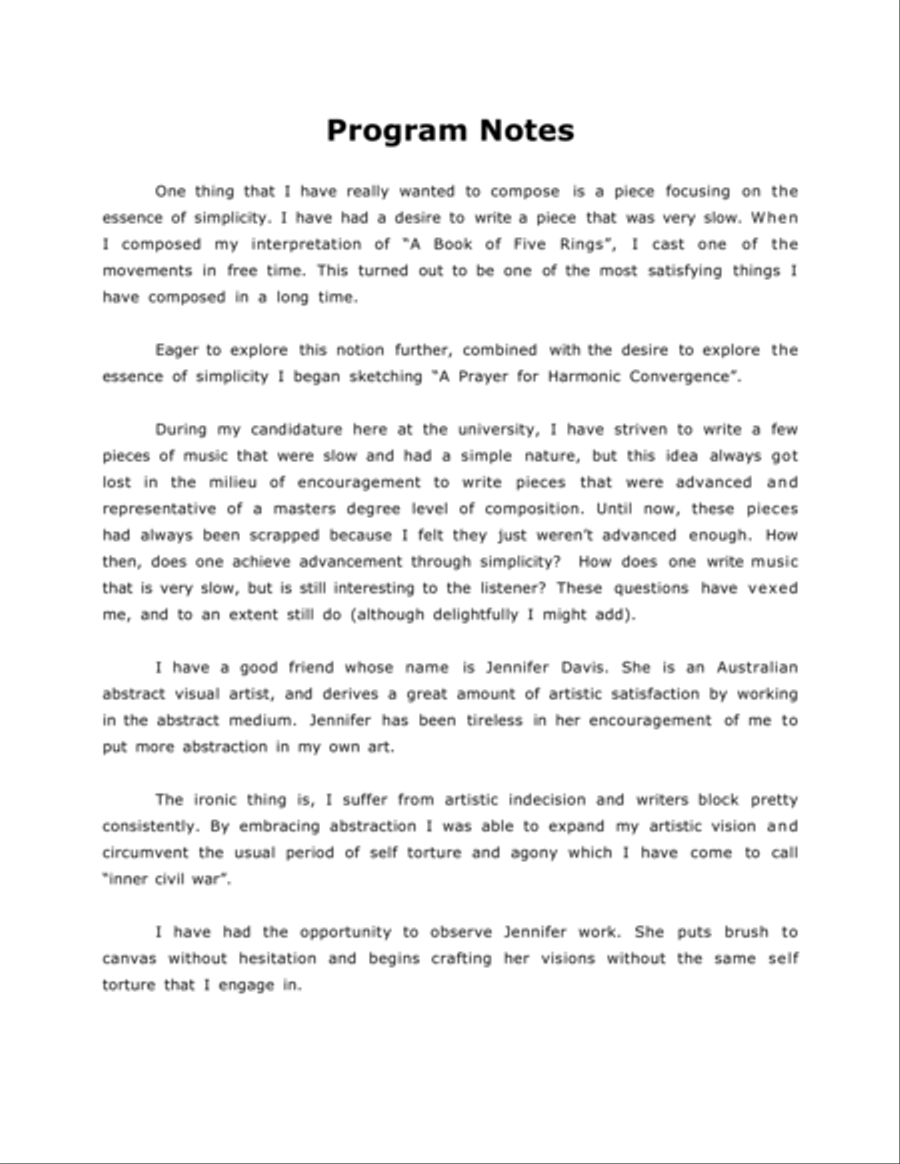 A Prayer for Harmonic Convergence