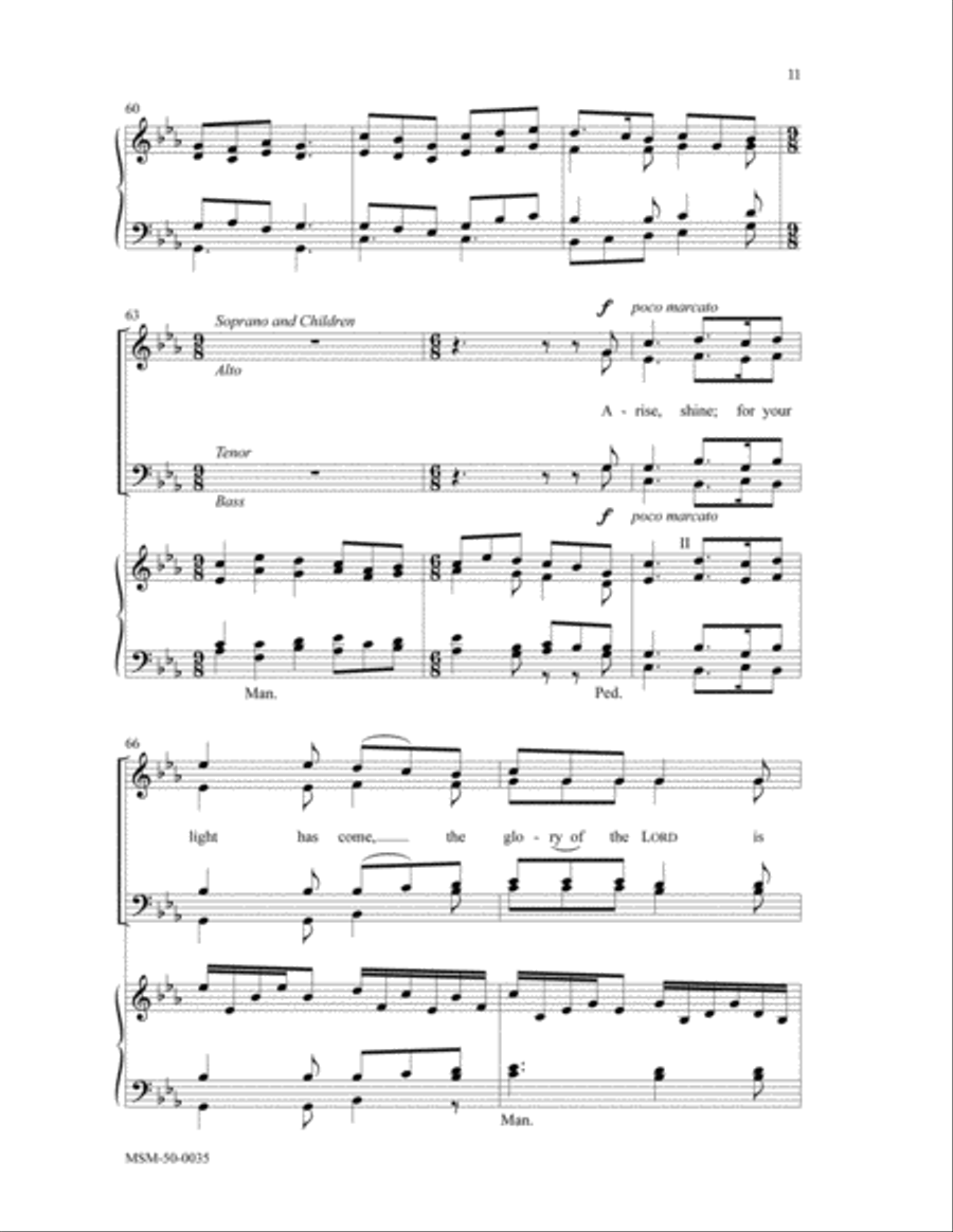 Arise, Shine, for Your Light Has Come 4-Part scores gallery preview page 7