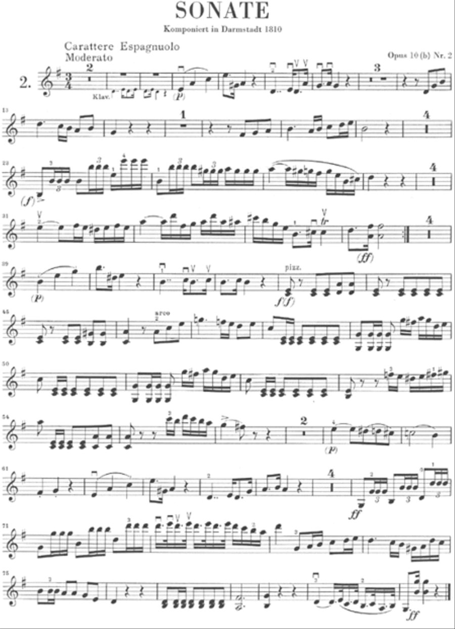 6 Sonatas for Piano and Violin Op. 10 (b) Violin Solo scores gallery preview page 5
