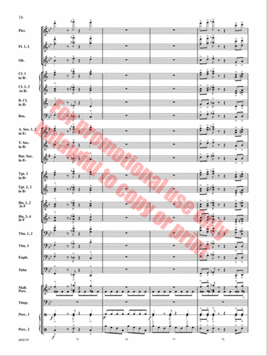 Atlas Rising Concert Band scores gallery preview page 17