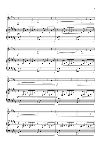 Bach / Gounod Ave Maria in B major • soprano sheet music with piano accompaniment image number null
