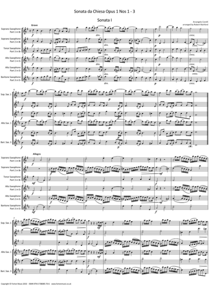 Sonata da Chiesa, Op 1 nos 1-3