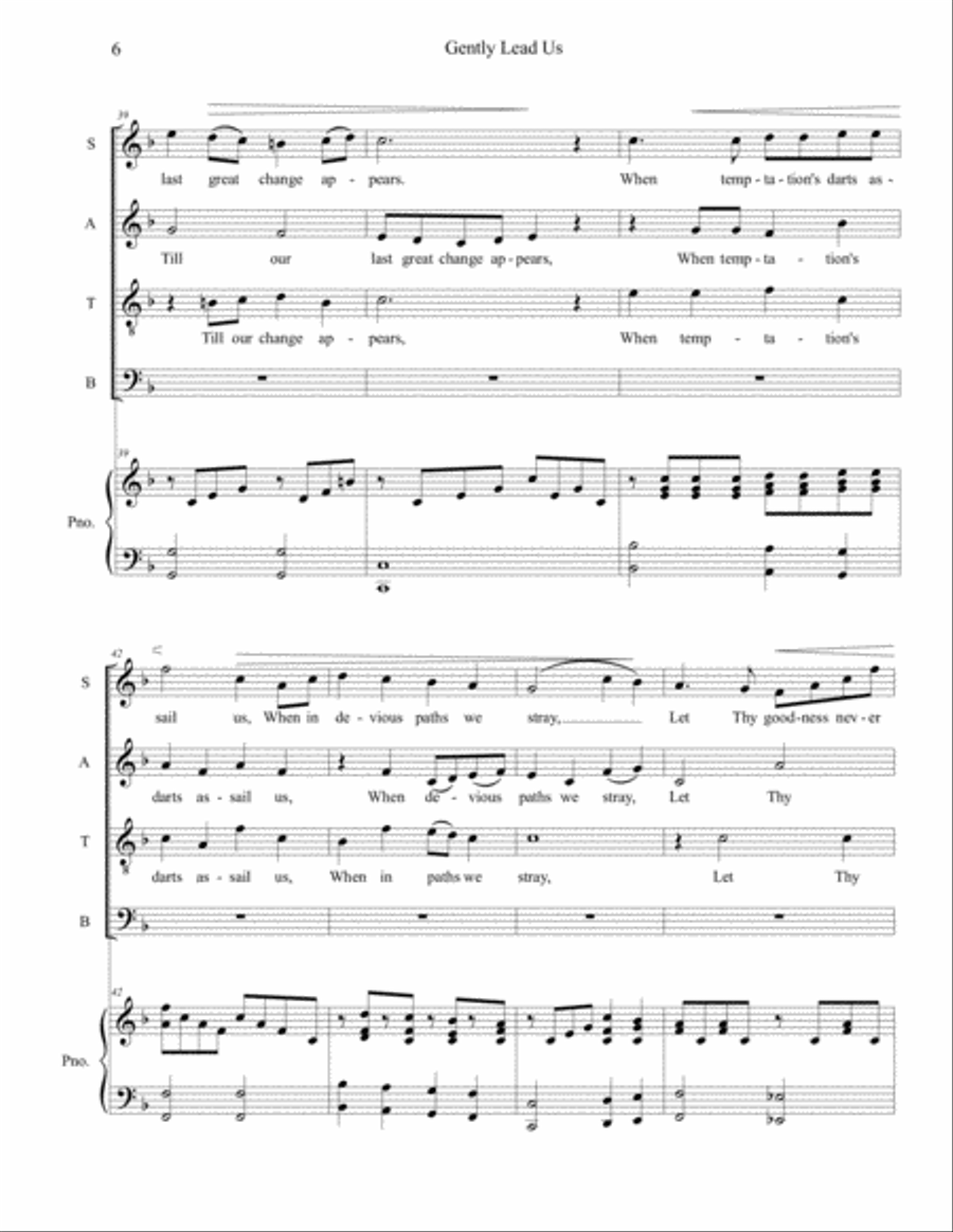 Gently Lead Us 4-Part scores gallery preview page 6