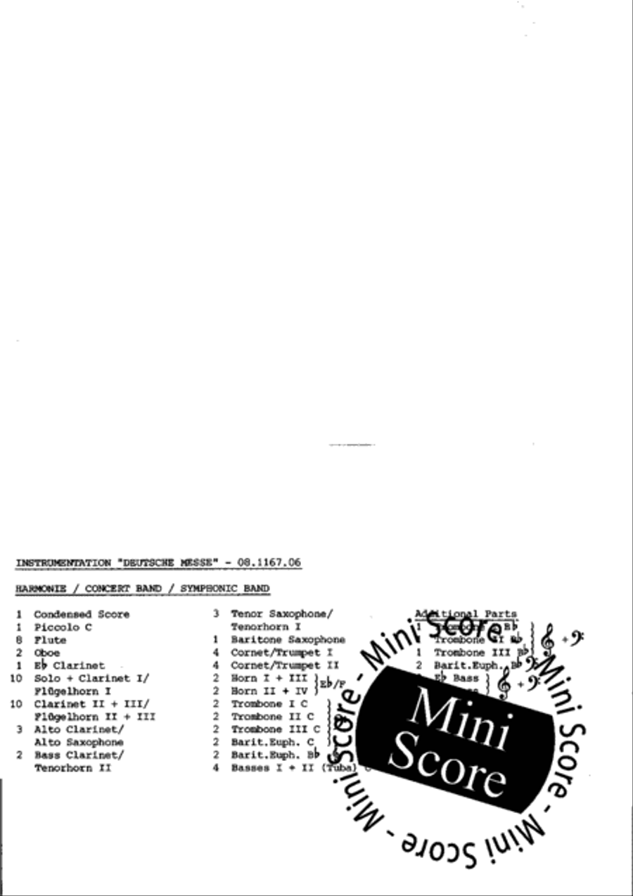 Deutsche Messe Fanfare Band scores gallery preview page 4