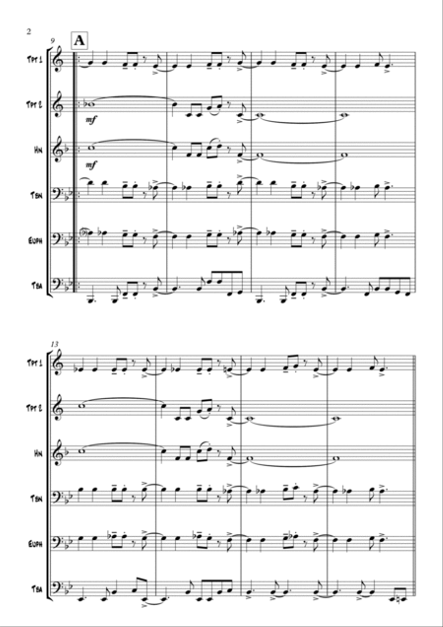 Watermelon Man Brass Ensemble scores gallery preview page 2