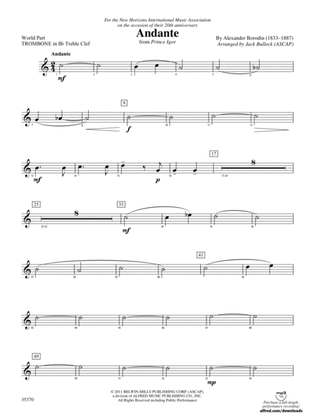 Andante (from Prince Igor): (wp) 1st B-flat Trombone T.C.