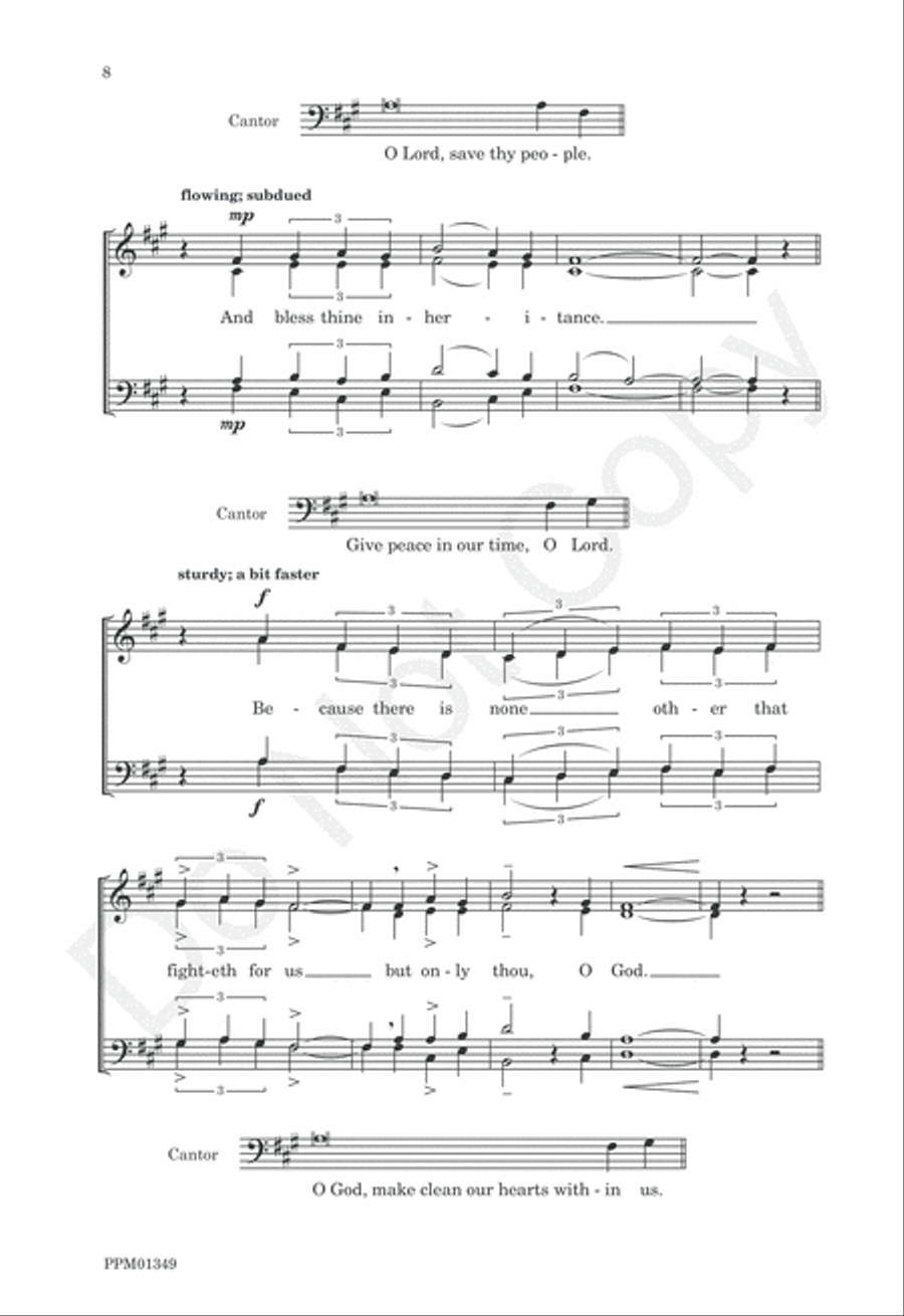 Preces and Responses from Evening Service in A 4-Part scores gallery preview page 11