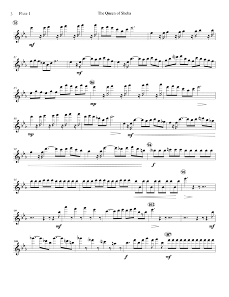 The Queen Of Sheba The Queen Of Sheba Concert Band scores gallery preview page 6