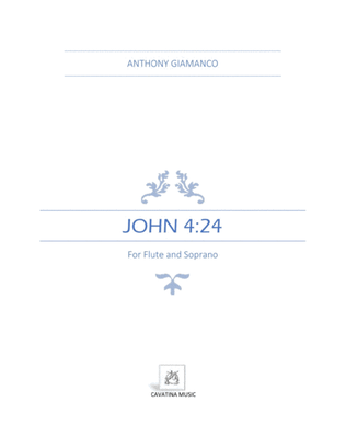 Book cover for John 4:24 (flute and soprano)