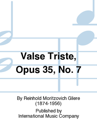 Book cover for Valse Triste, Opus 35, No. 7