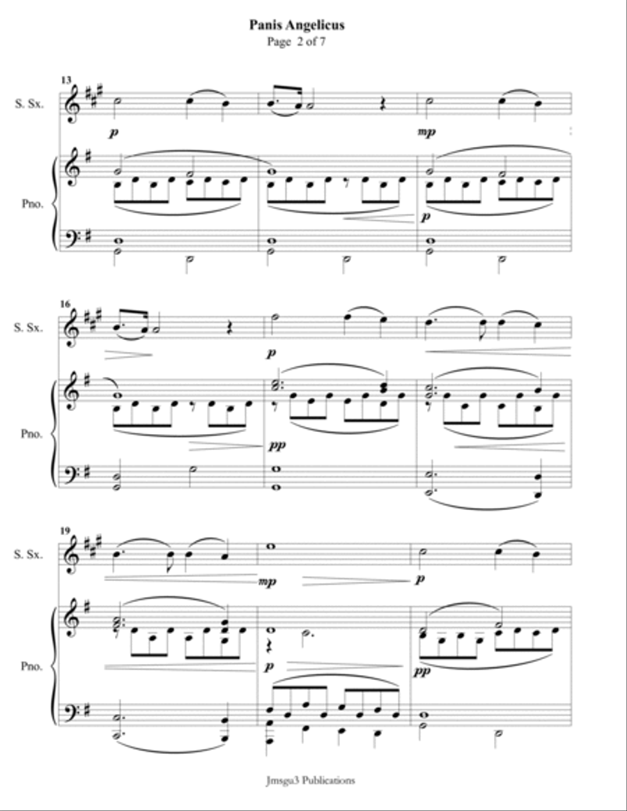 Franck: Panis Angelicus for Soprano Sax & Piano image number null
