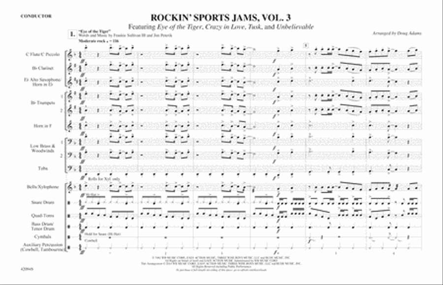 Rockin' Sports Jams, Vol. 3: Score Marching Band scores gallery preview page 1