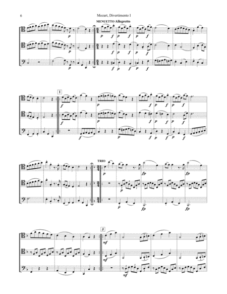 five Divertimenti K. 439b for Trombone Trio