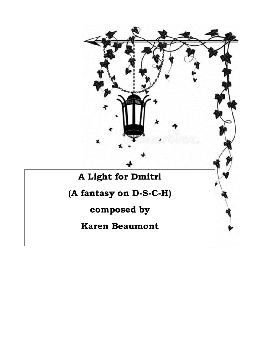 A Light for Dmitri (A fantasy on D-S-C-H) Organ Solo scores gallery preview page 1