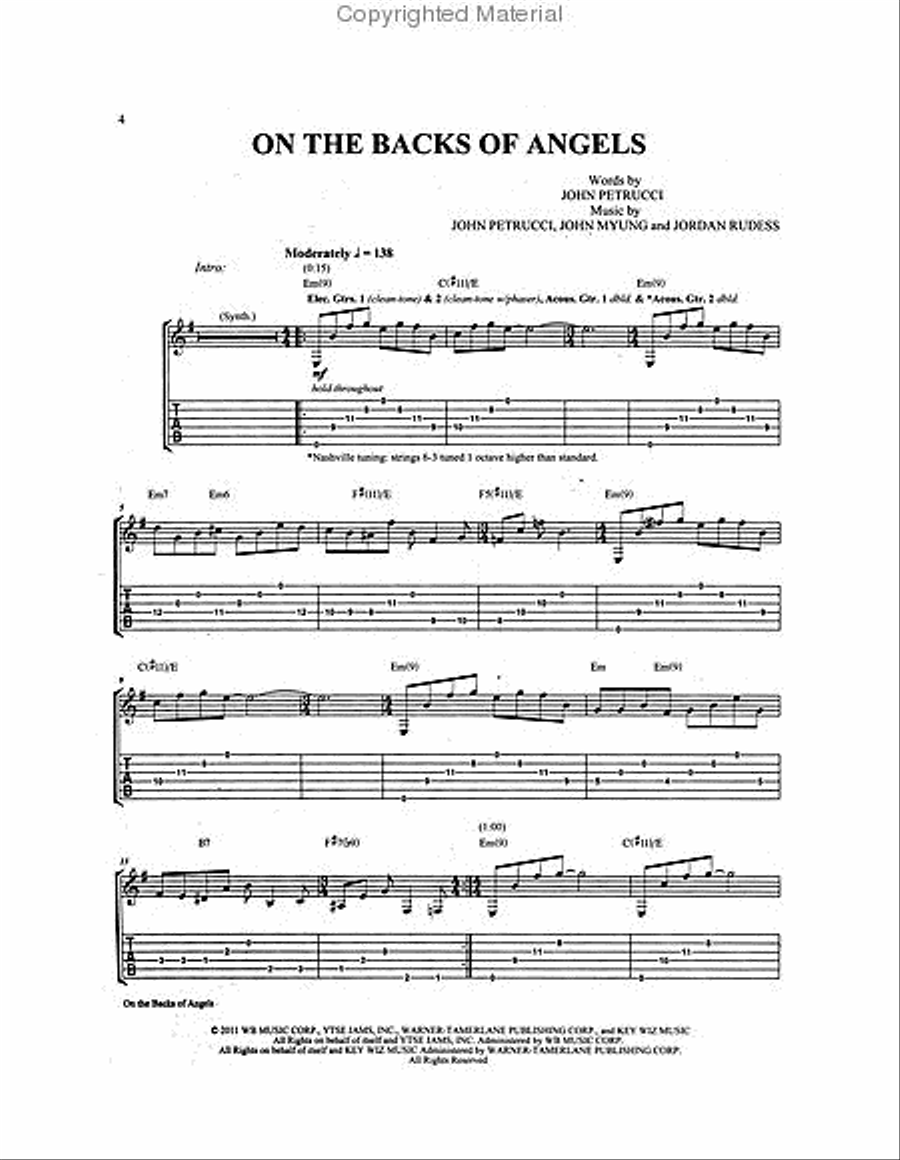 Dream Theater – A Dramatic Turn of Events Electric Guitar scores gallery preview page 2
