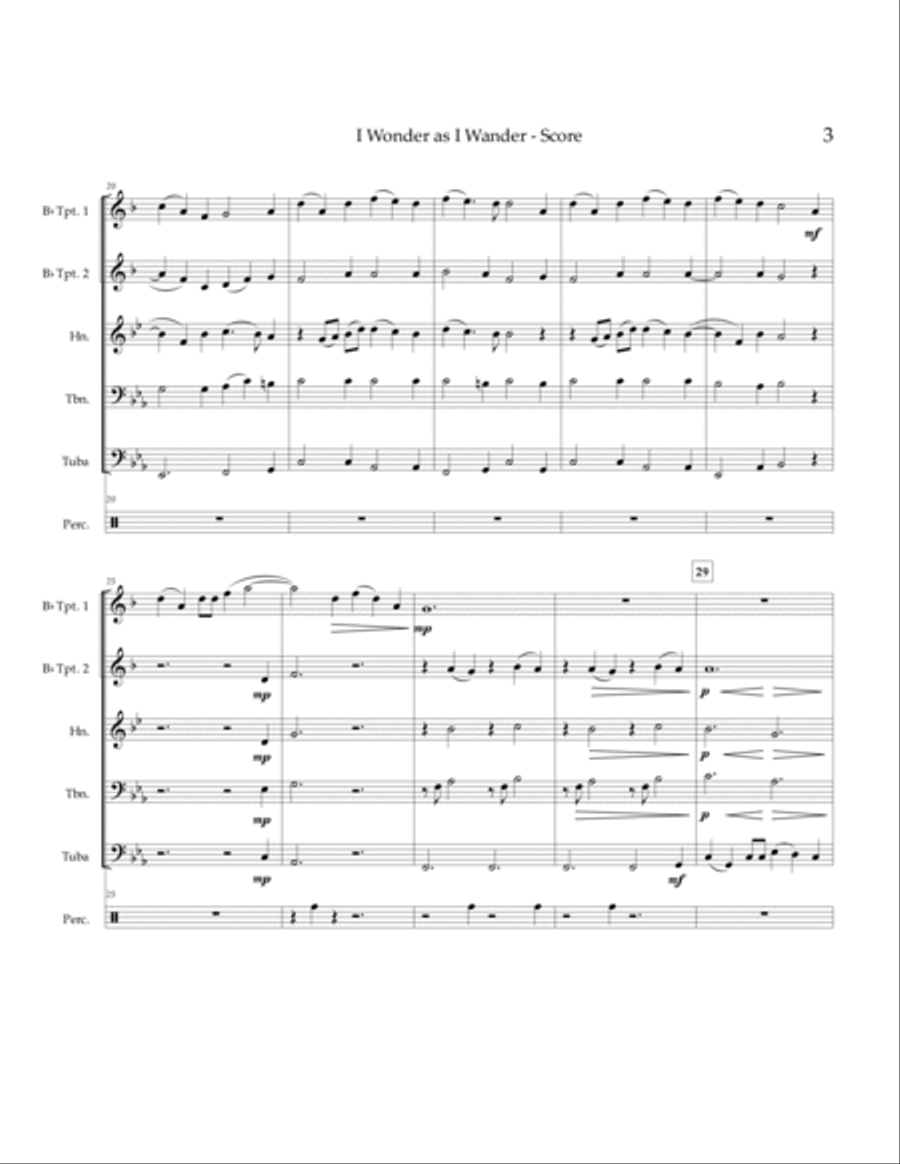 I Wonder As I Wander Horn scores gallery preview page 4