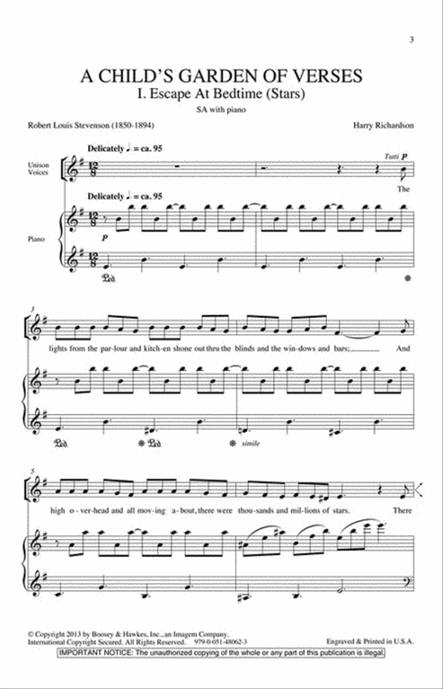 A Child's Garden of Verses SSA scores gallery preview page 2