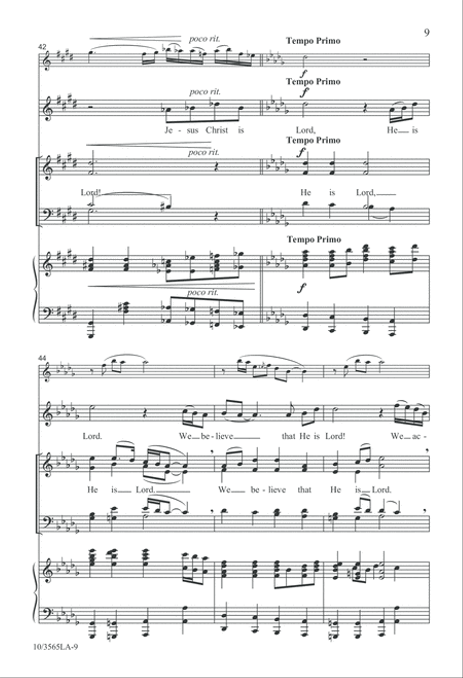 He Is Lord 4-Part scores gallery preview page 9