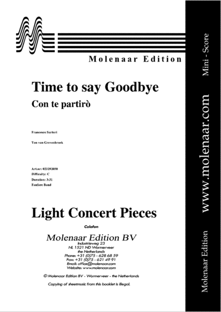 Time to say Goodbye Time to say Goodbye Fanfare Band scores gallery preview page 2
