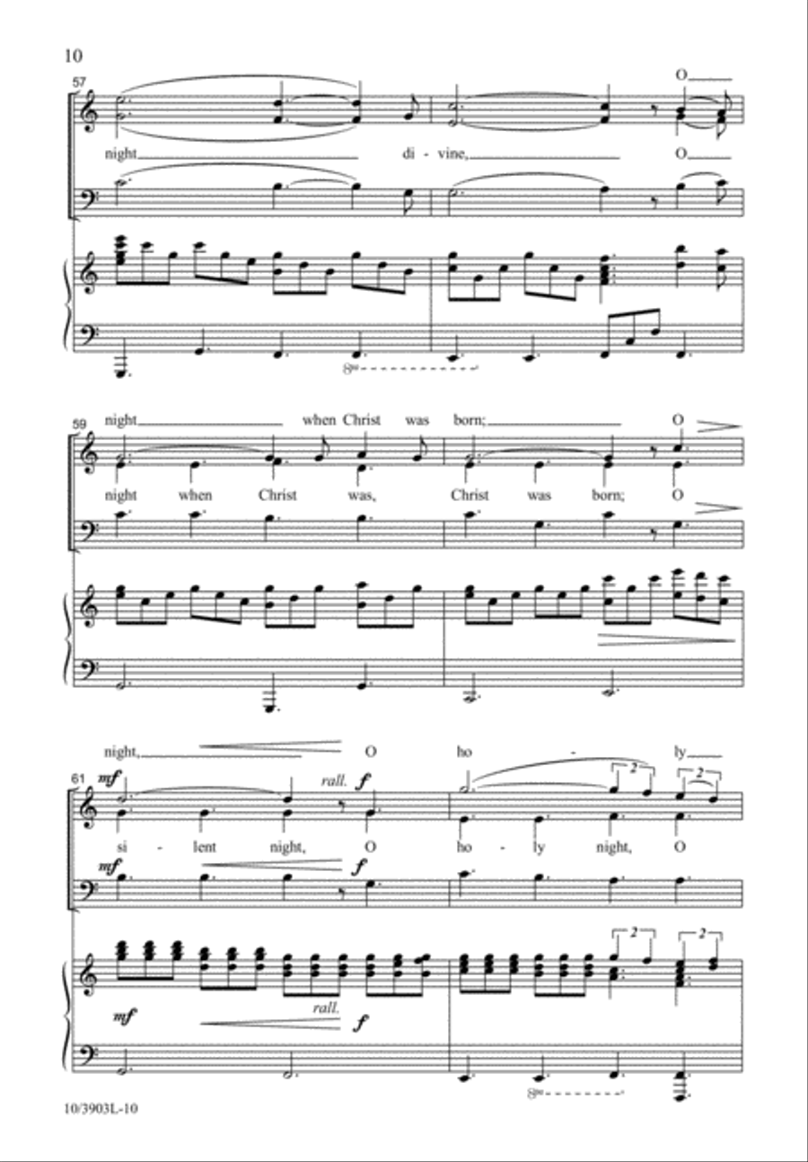 Holy Night, Silent Night Holy Night, Silent Night 3-Part scores gallery preview page 10