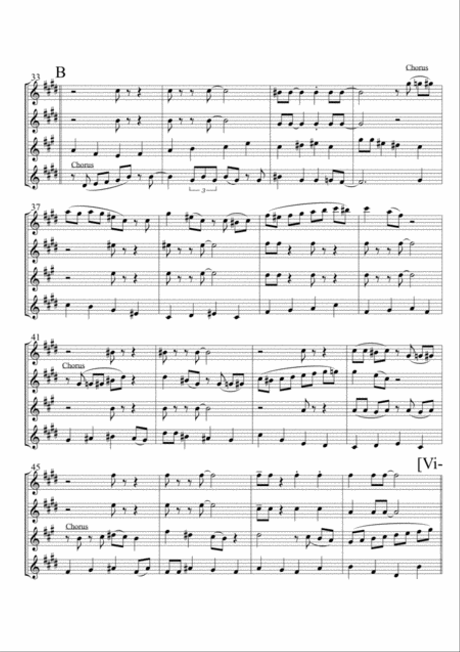 All Of Me Saxophone Quartet scores gallery preview page 4