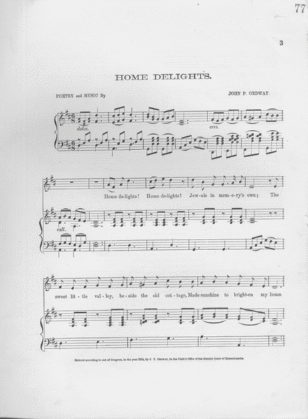 Home Delights. Song and Chorus