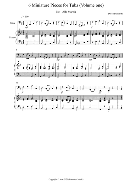 6 Miniature Pieces for Tuba and Piano (volume one) image number null