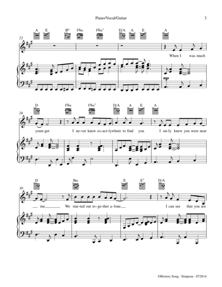 Offertory Song (Piano/Vocal/Guitar) image number null