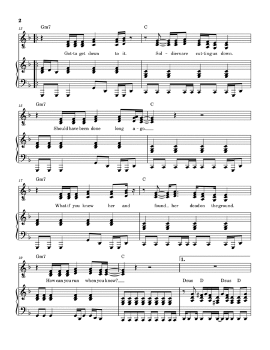 Ohio Piano, Vocal, Guitar scores gallery preview page 3