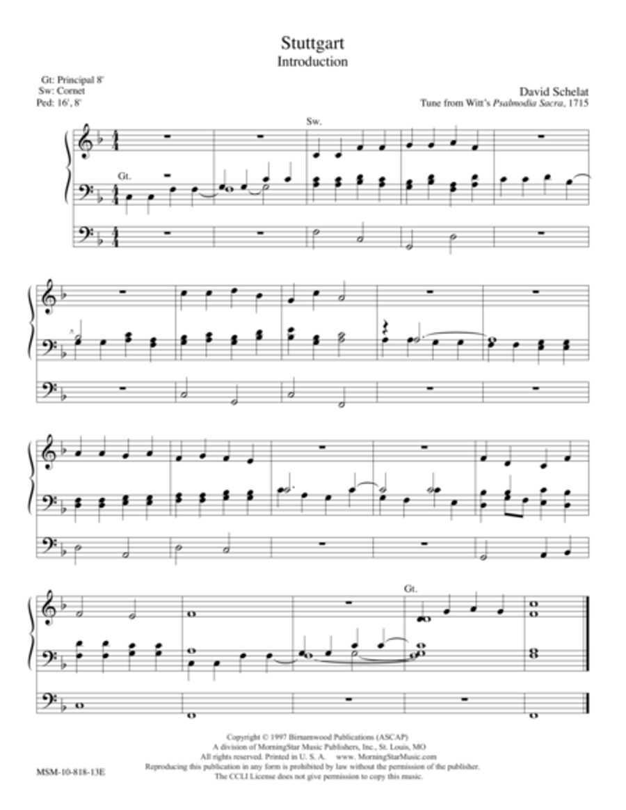 Stuttgart Stuttgart Organ scores gallery preview page 1