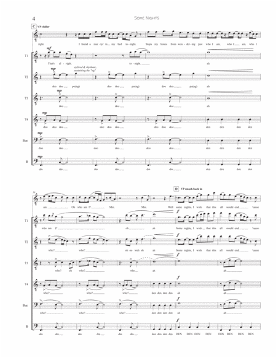 Some Nights TTBB scores gallery preview page 4