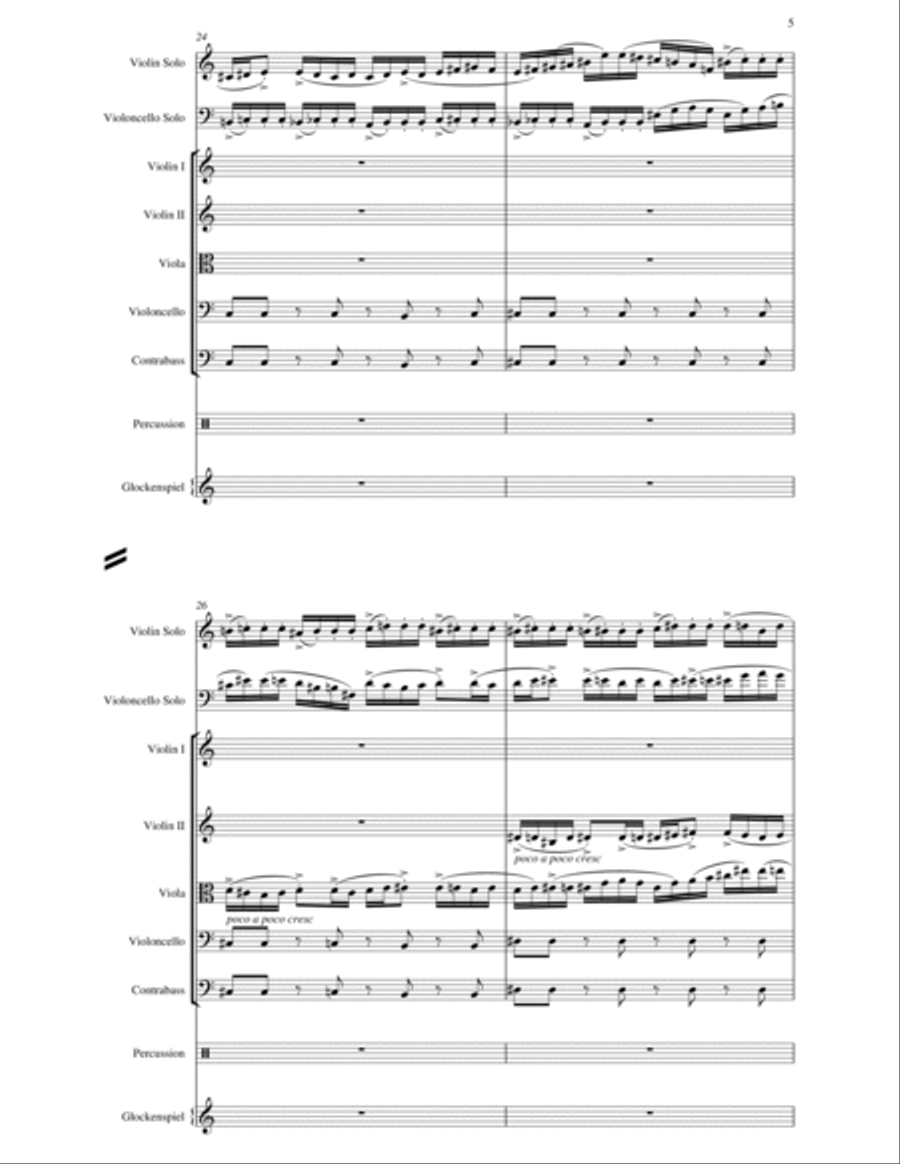 Concerto for Violin, Cello, and Orchestra String Orchestra scores gallery preview page 5