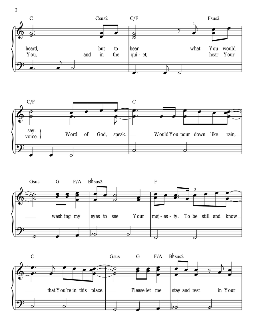 Word Of God Speak Easy Piano scores gallery preview page 2