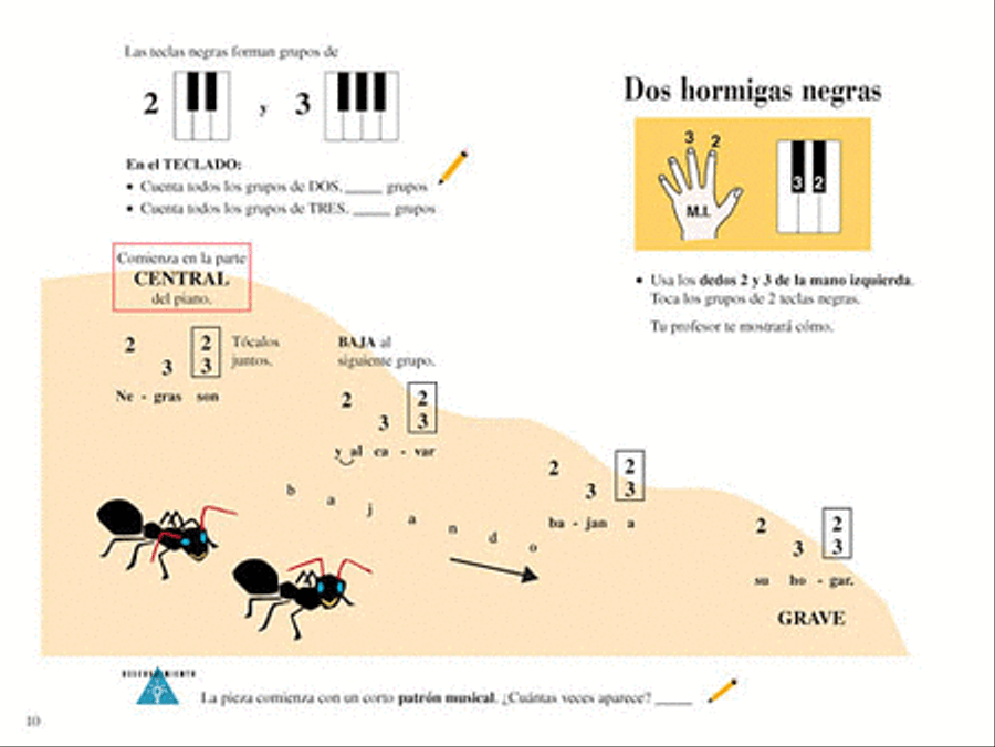 Lecciones y Teoría – Libro Uno de Dos Nivel Elemental 1 Piano Method scores gallery preview page 3