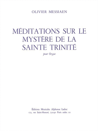 Book cover for Meditations Sur Le Mystere De La Sainte Trinite Pour Orgue