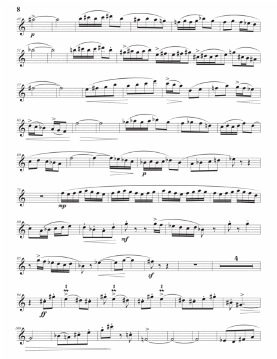 Saxophone Sonata Saxophone Sonata Alto Saxophone scores gallery preview page 4