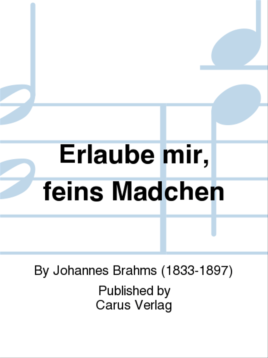 Erlaube mir, feins Madchen 4-Part scores gallery preview page 1