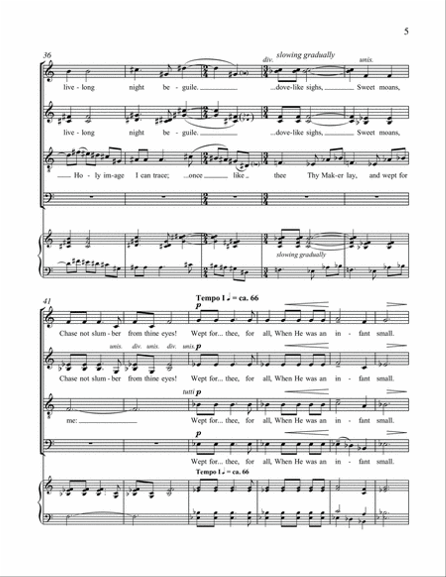 Cradle Song Cradle Song 4-Part scores gallery preview page 4