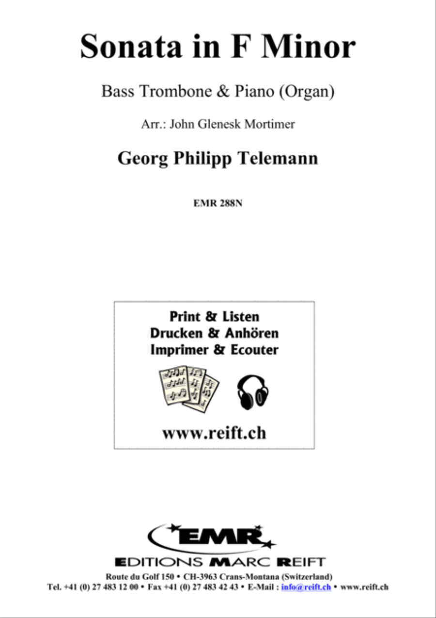 Sonata in F minor Trombone scores gallery preview page 2