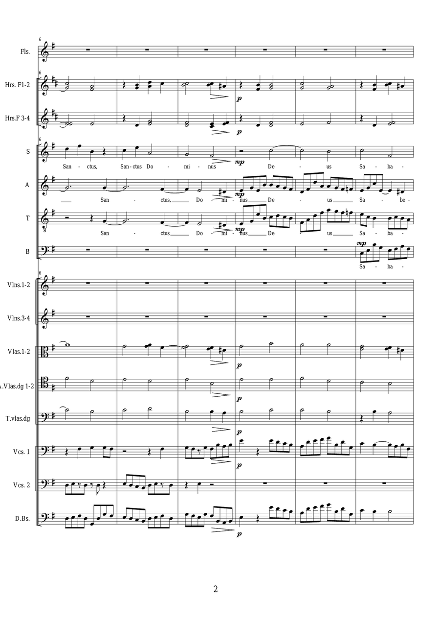 Sanctus_Benedictus - (Communio) Sequences no.10 of the Missa Requiem CS044 4-Part scores gallery preview page 2