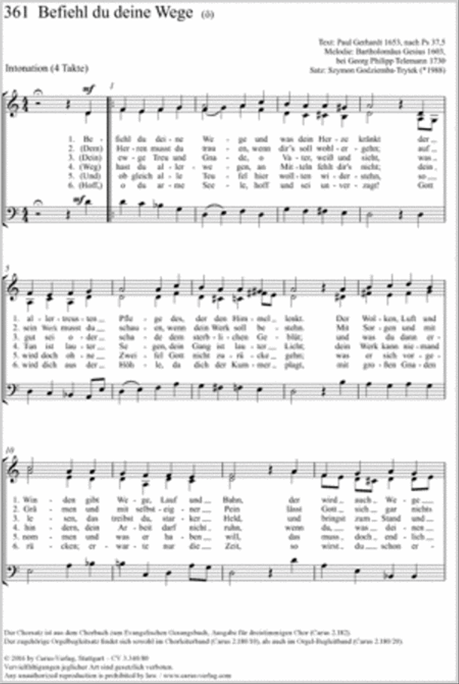 Commit thou all that grieves thee (Befiehl du deine Wege) 3-Part scores gallery preview page 1