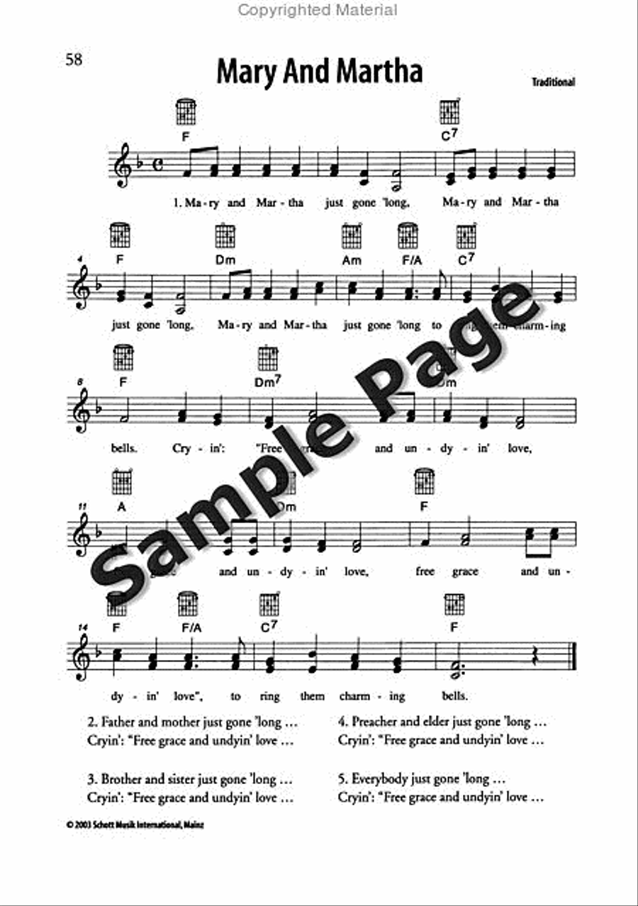 Best of Spirituals & Gospels Acoustic Guitar scores gallery preview page 59