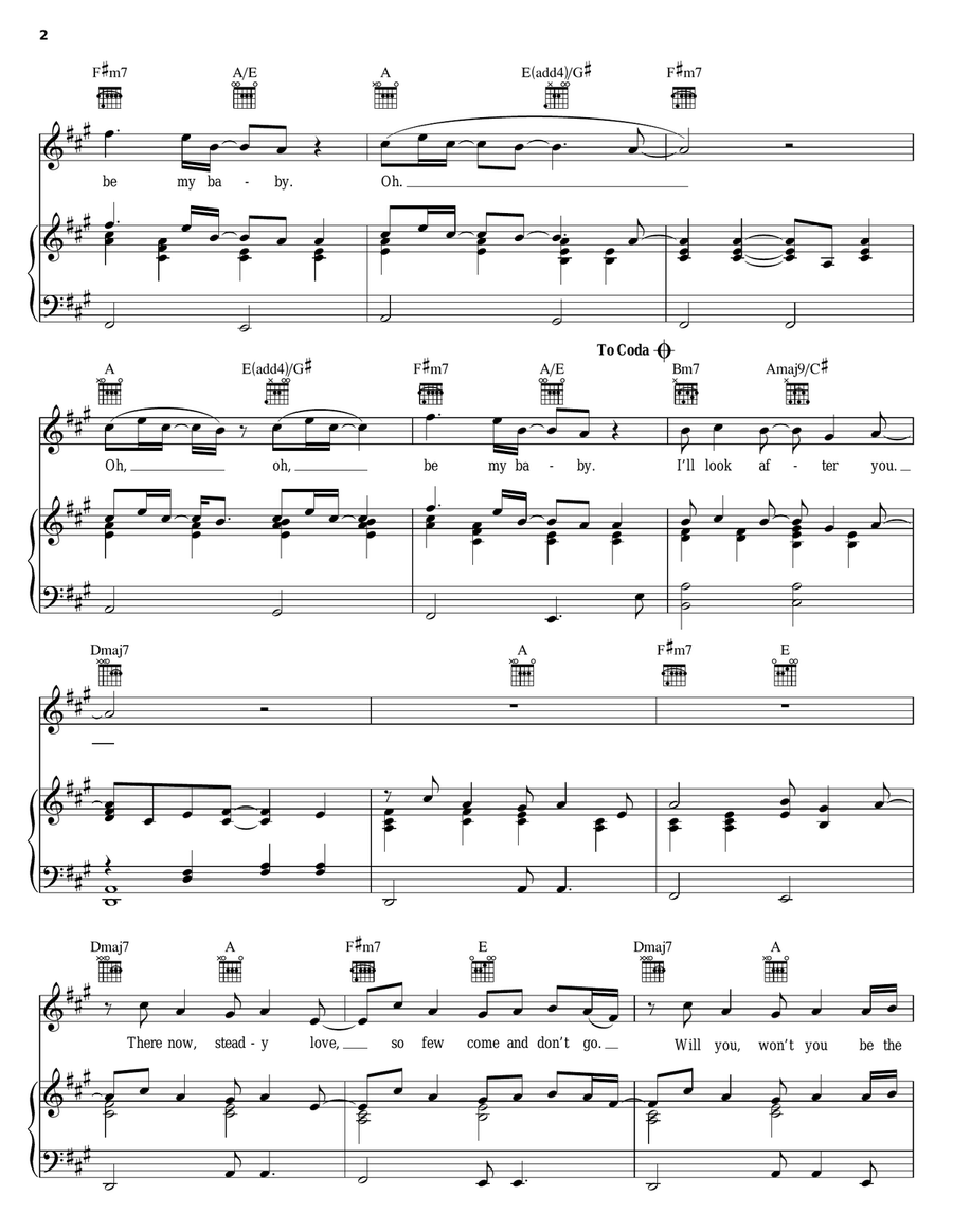 Look After You Piano, Vocal, Guitar scores gallery preview page 2