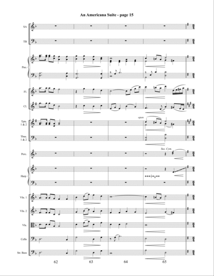 An Americana Suite 4-Part scores gallery preview page 16