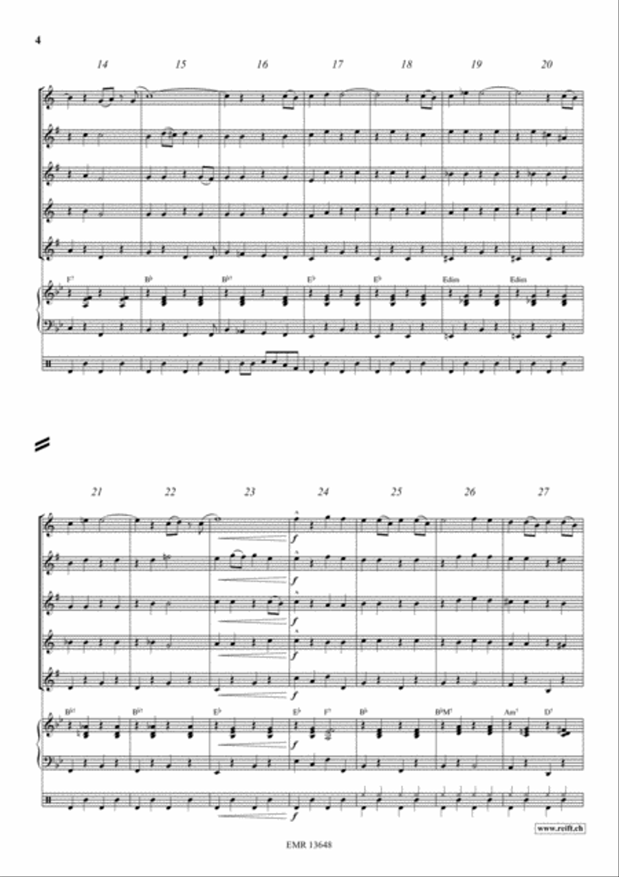 Strike Up The Band Saxophone Quintet scores gallery preview page 4