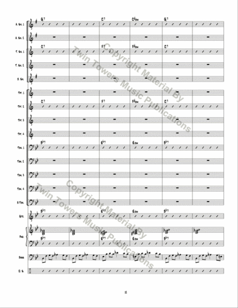 Possum Valley Shuffle Jazz Ensemble scores gallery preview page 12