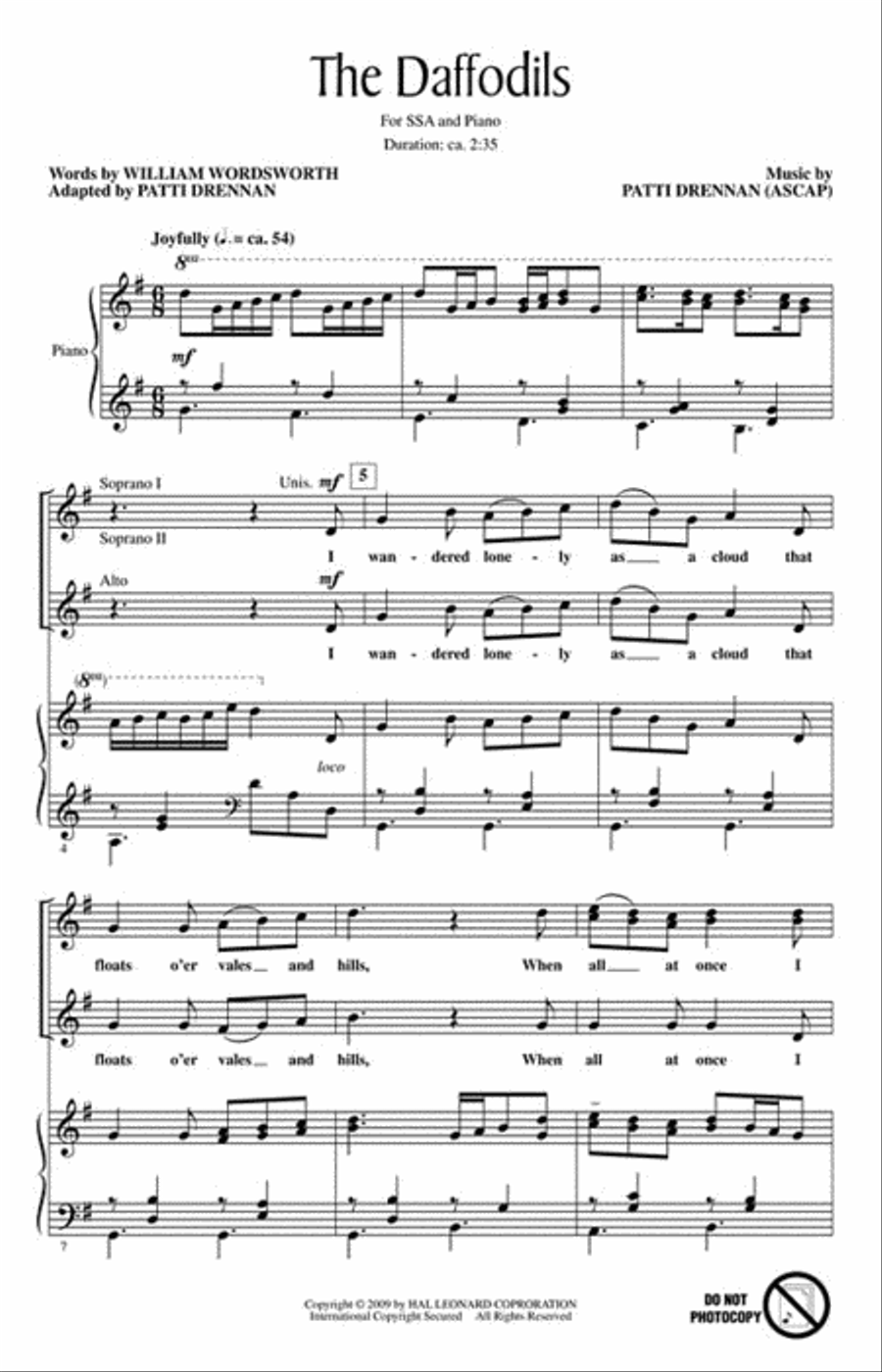 The Daffodils The Daffodils SSA scores gallery preview page 2