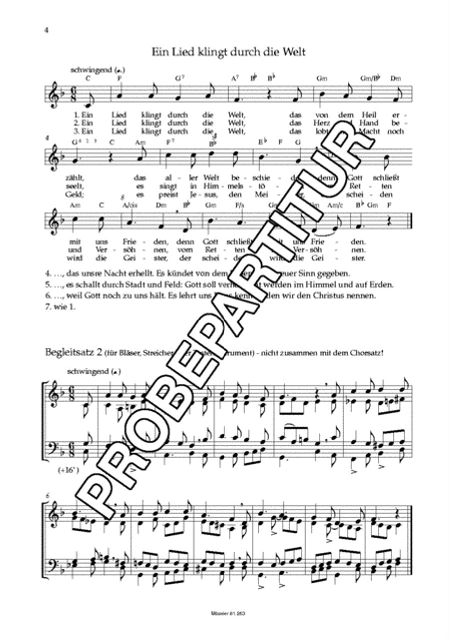 Ein Lied klingt durch die Welt Mixed Choir scores gallery preview page 5